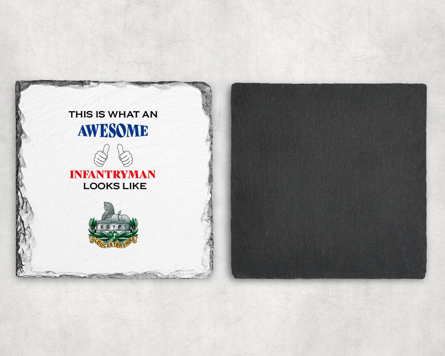 Gloucestershire Regiment - Veteran - Slate Coaster