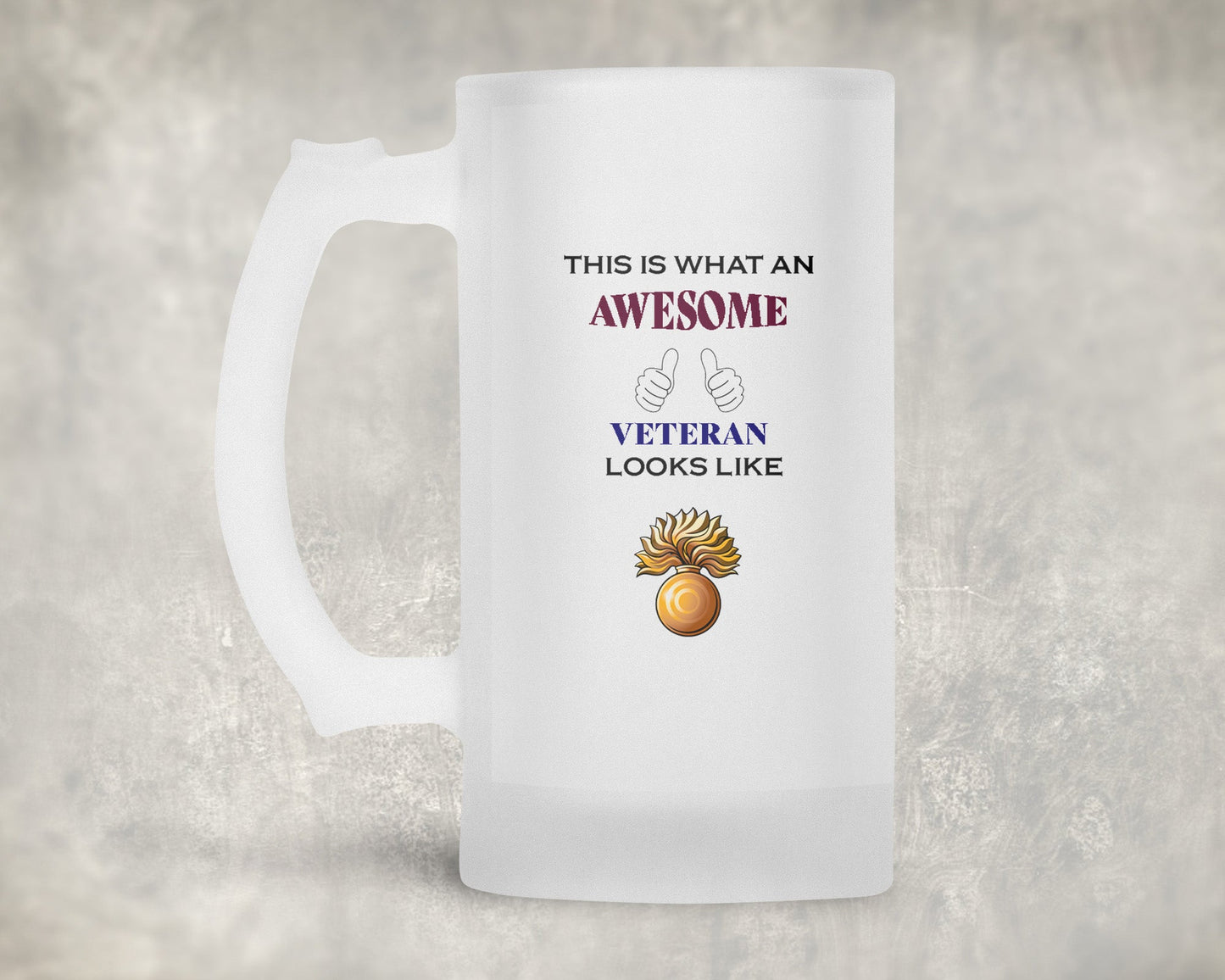 Grenadier Guards Cap Badge - Veteran - Frosted Stein