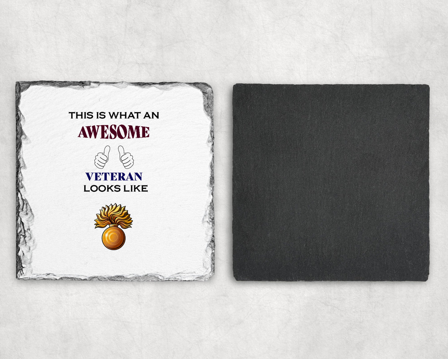 Grenadier Guards Cap Badge - Veteran - Slate Coaster