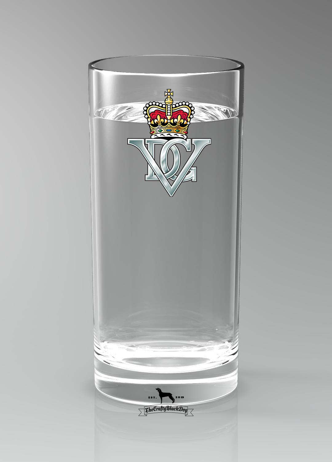 5th Royal Inniskilling Dragoon Guards - Straight Gin/Mixer/Water Glass