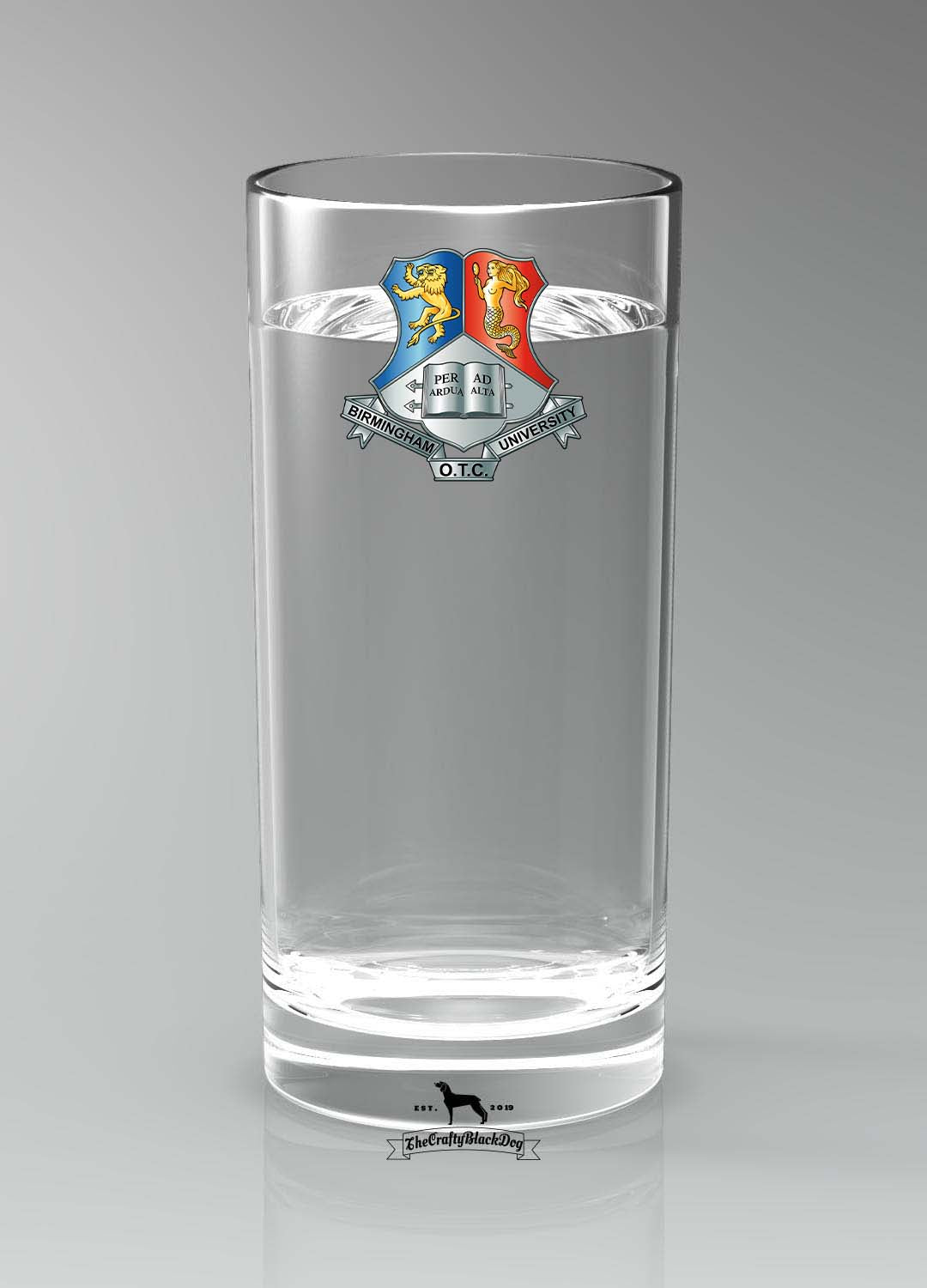 Birmingham University OTC - Straight Gin/Mixer/Water Glass