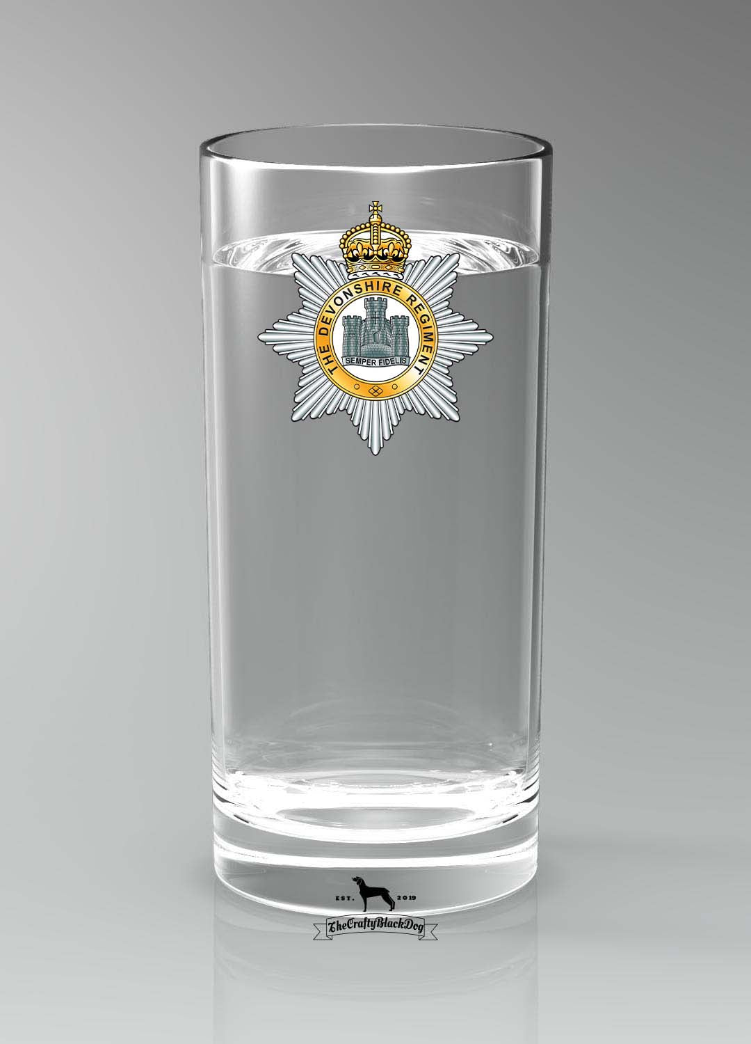 Devonshire Regiment - Straight Gin/Mixer/Water Glass