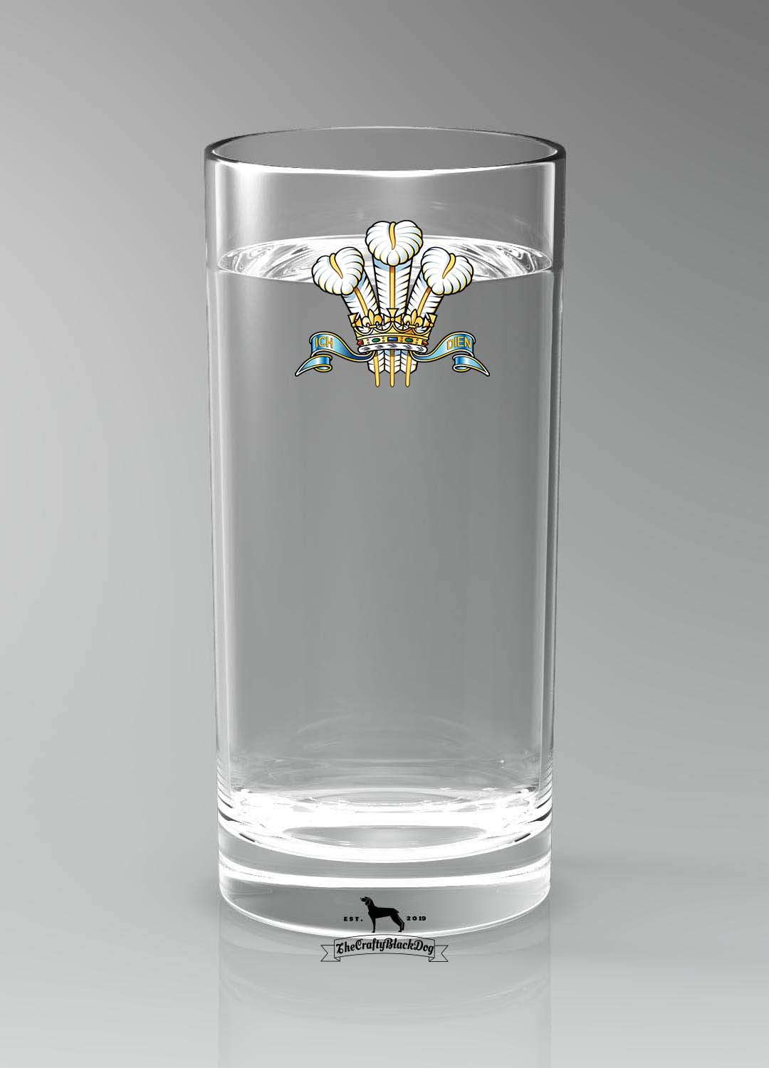 Royal Regiment of Wales - Straight Gin/Mixer/Water Glass