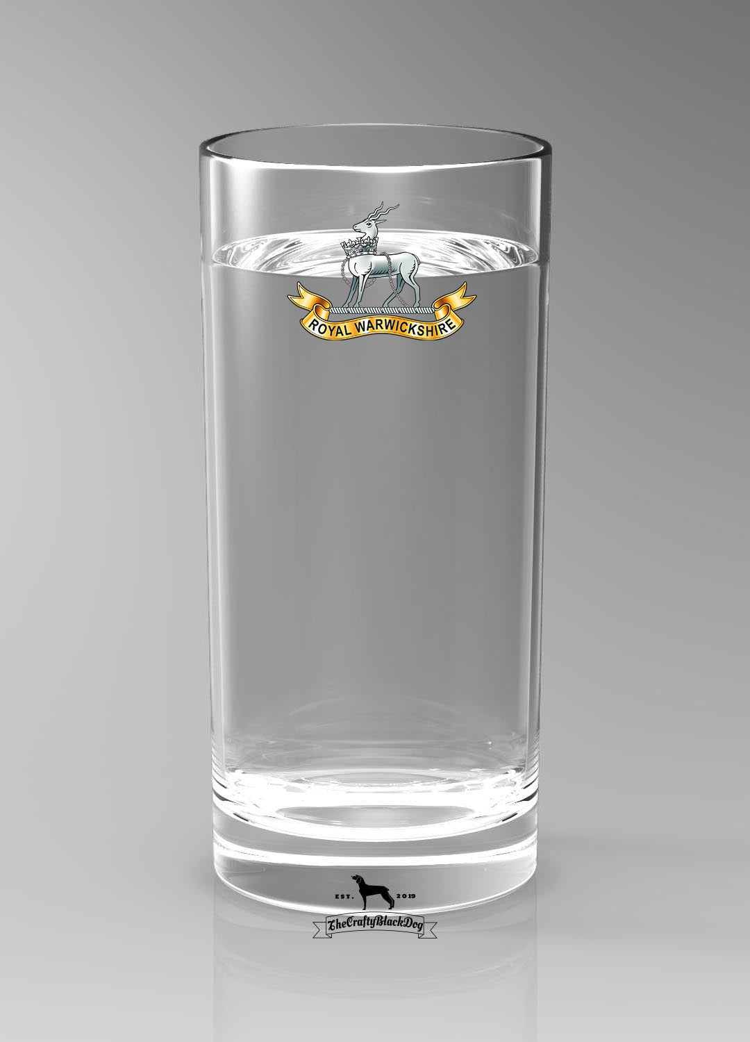 Royal Warwickshire Regiment - Straight Gin/Mixer/Water Glass