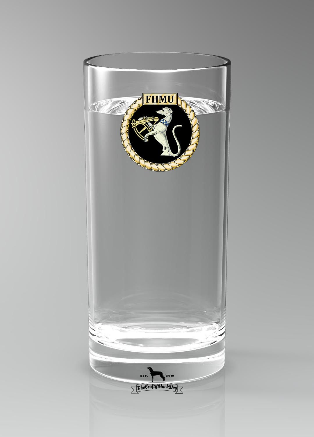 Fleet Hydrographic Meteorological Unit FHMU - Straight Gin/Mixer/Water Glass