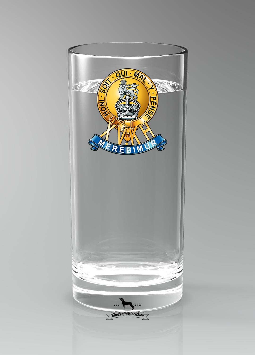 15th The King's Hussars - Straight Gin/Mixer/Water Glass