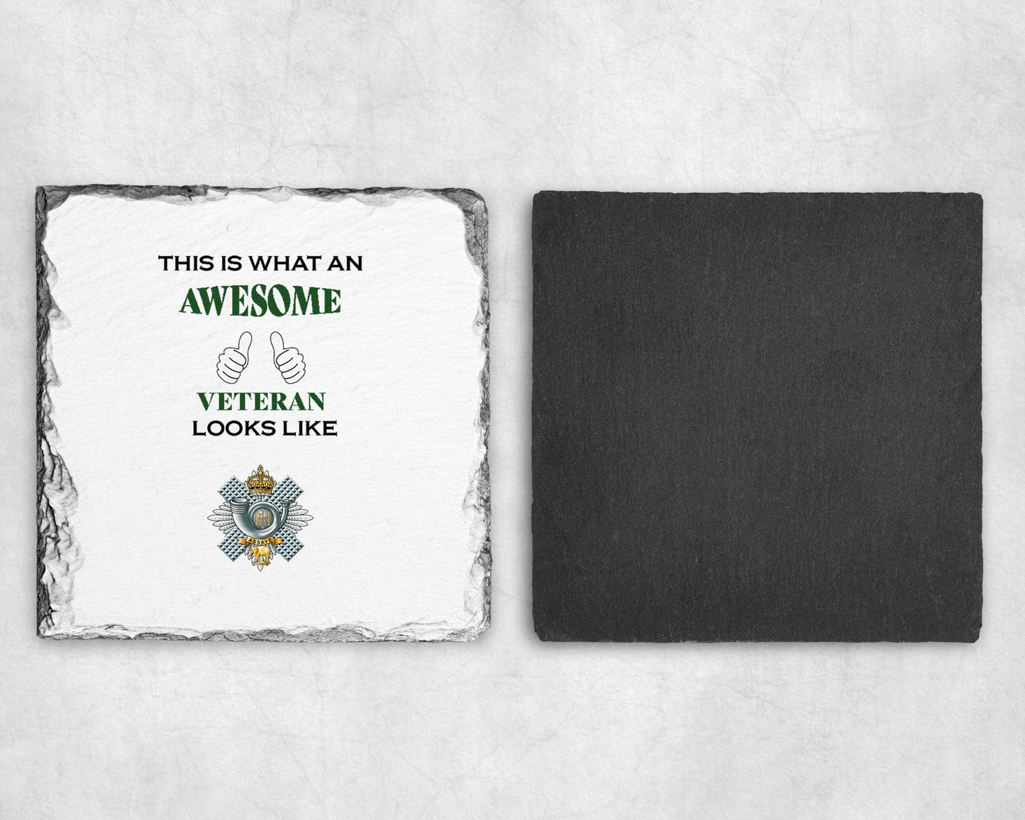 Highland Light Infantry - Veteran - Slate Coaster