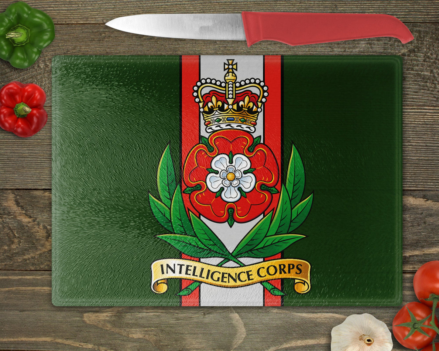 Intelligence Corps Cap Badge - Cutting Board
