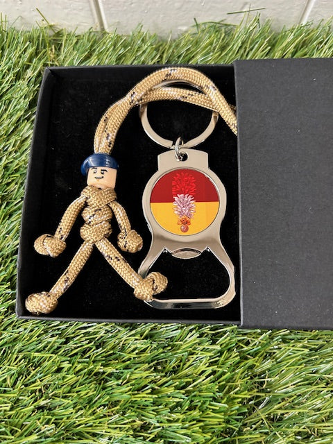 Royal Regiment of Fusiliers - pBuddies' Paracord Keychains and Key Ring Bottle Opener