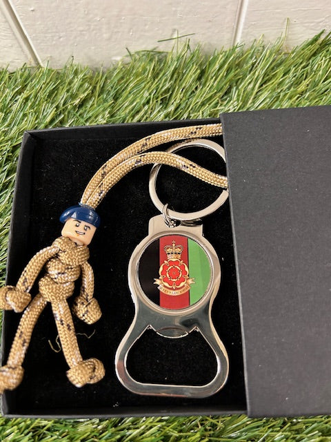Queen's Lancashire Regiment - pBuddies' Paracord Keychains and Key Ring Bottle Opener