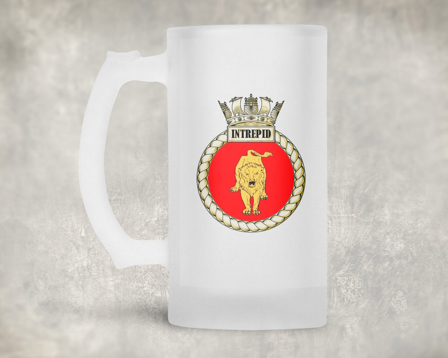 HMS Intrepid - Frosted Stein/Tankard/Beer Mug - Frosted Stein/Tankard/Beer Mug