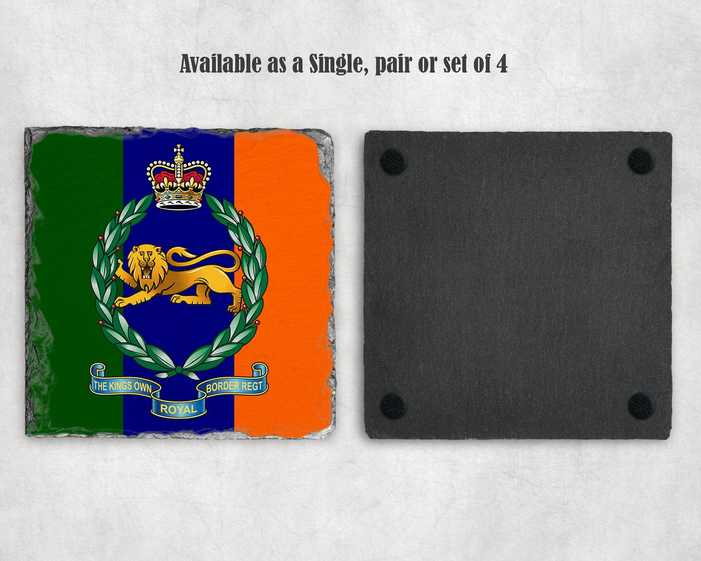 King's Own Royal Border Regiment - Slate Coaster