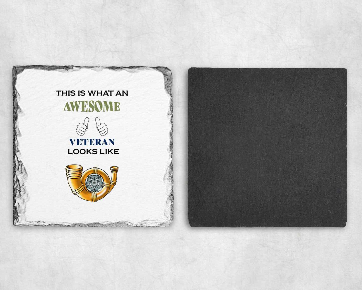 King's Own Yorkshire Light Infantry - Veteran - Slate Coaster