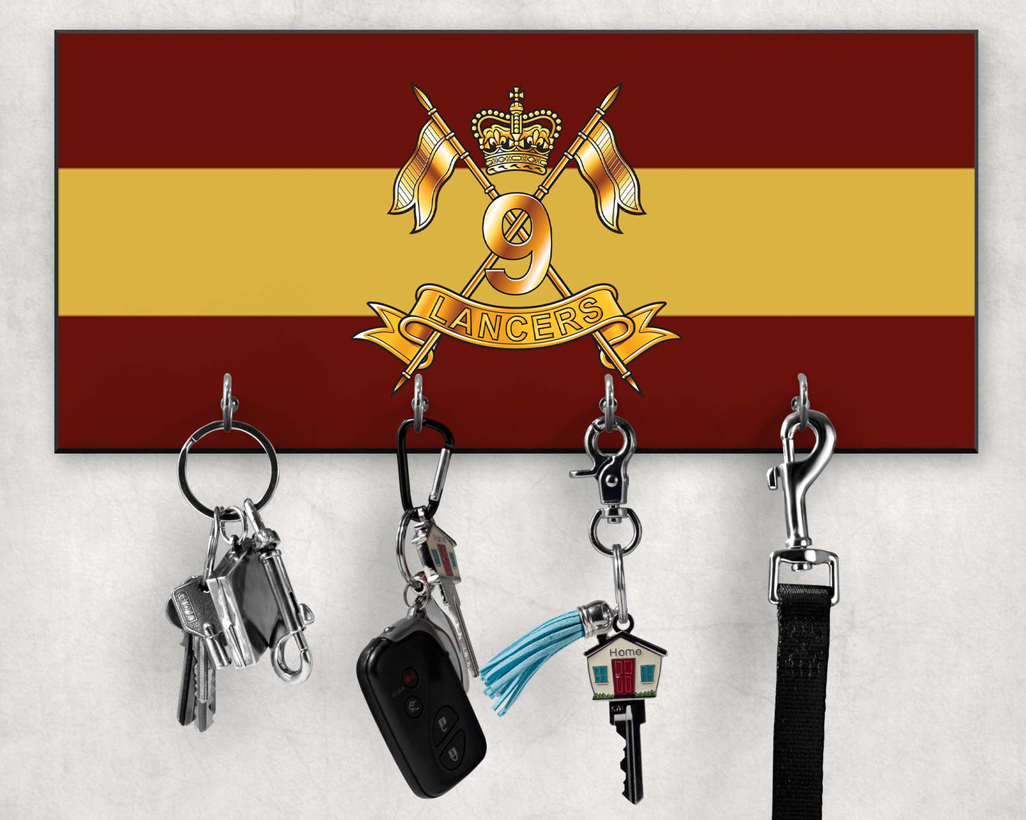 9th Queen's Royal Lancers - Wooden Key/Beret Hook