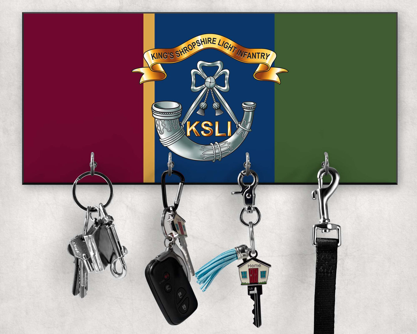 The King's Shropshire Light Infantry - Wooden Key/Beret Hook