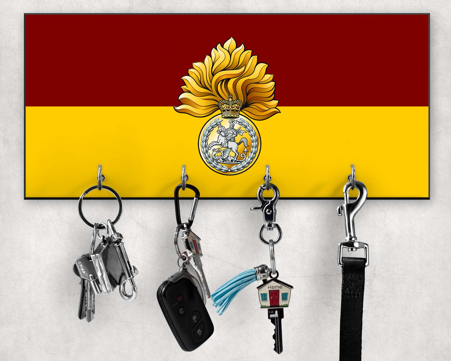 Royal Regiment of Fusiliers Crest - Wooden Key/Beret Hook