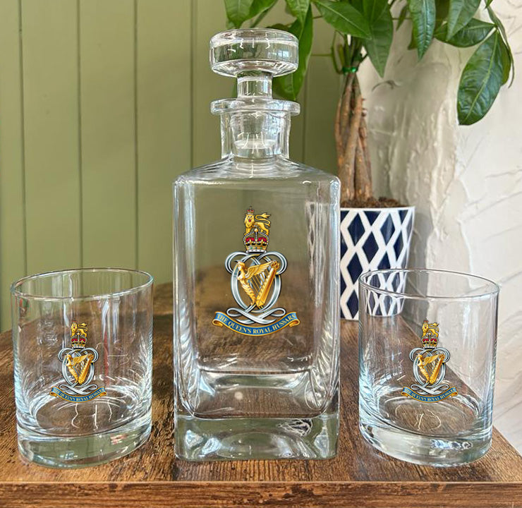 Queen's Royal Hussars - Decanter (New King's Crown)