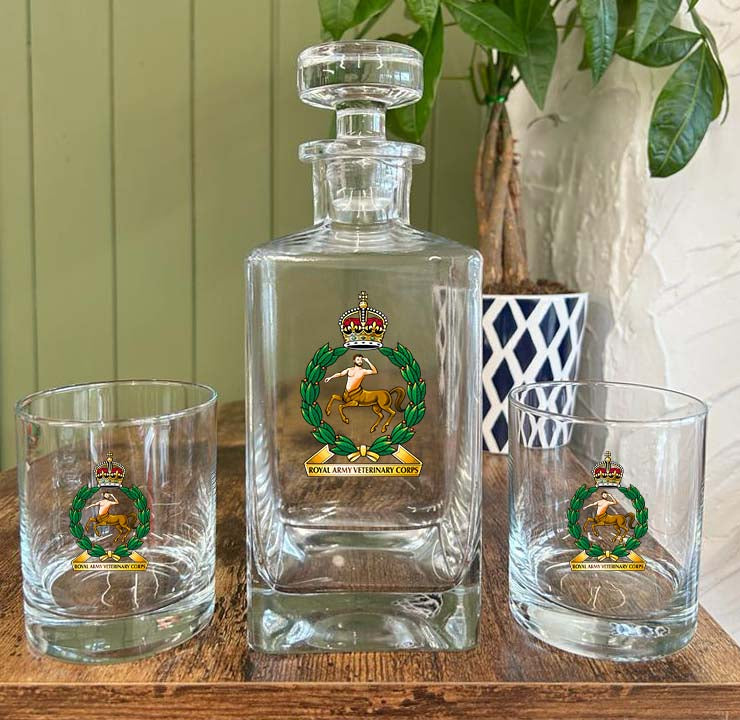 Royal Army Veterinary Corps - Decanter (New King's Crown)