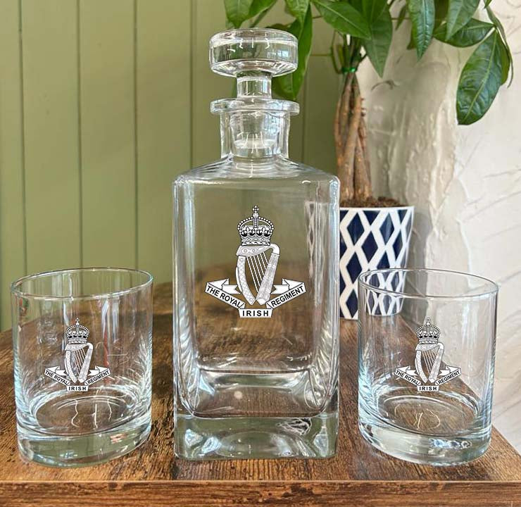 Royal Irish Regiment - Decanter (New King's Crown)