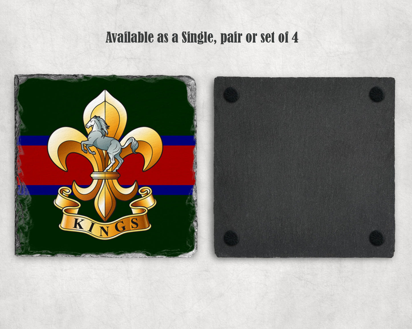 Kings Regiment - Slate Coaster