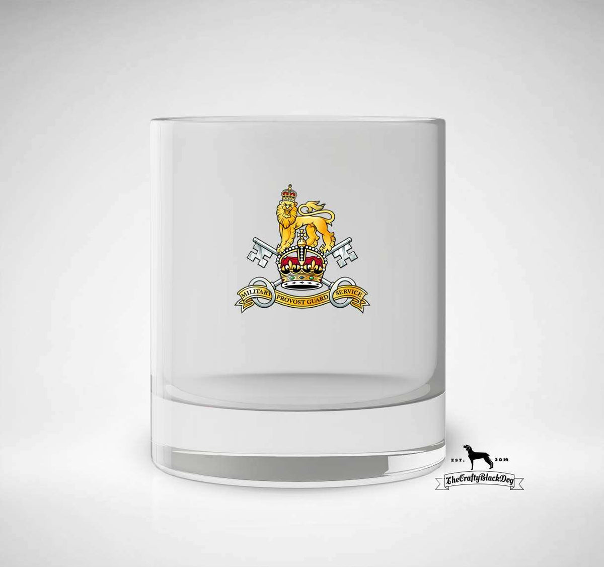 Military Provost Guard Service - Whiskey/Spirit Glass KC