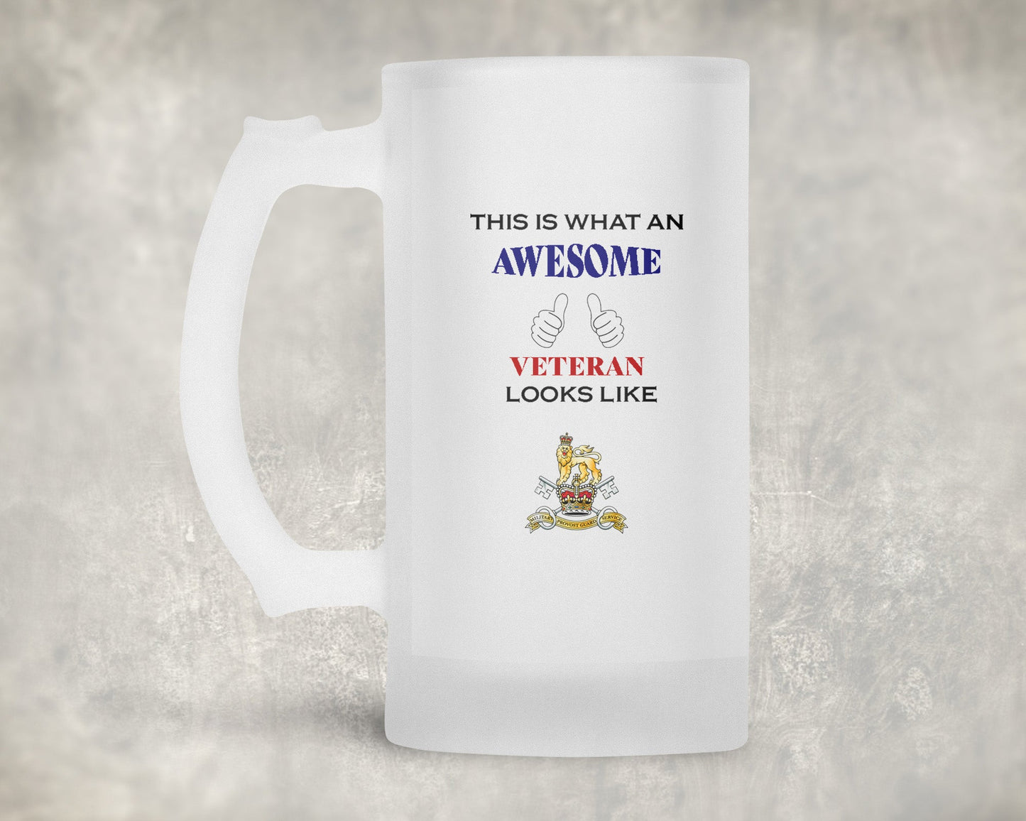Military Provost Guard Service - Veteran - Frosted Stein
