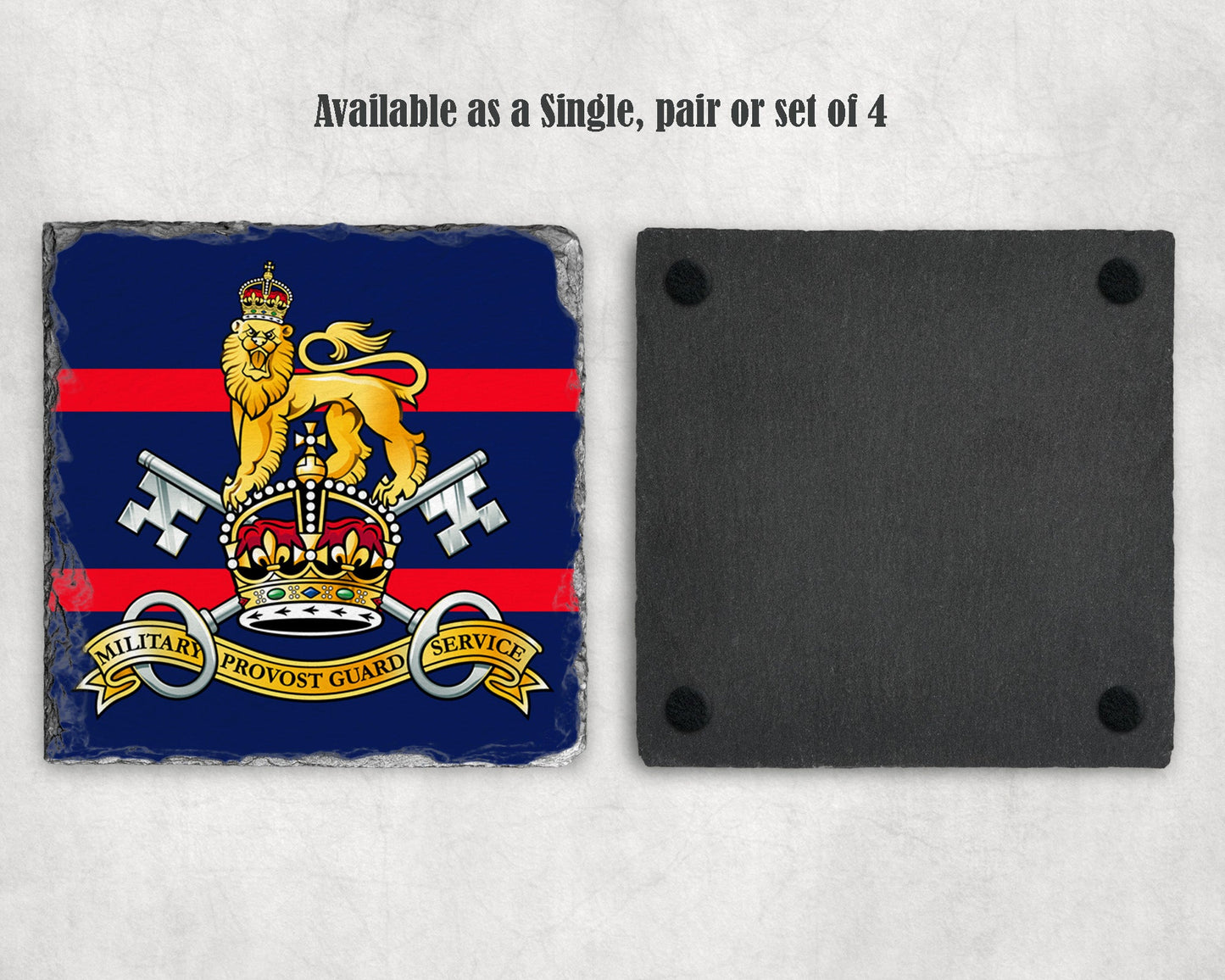 Military Provost Guard Service KC - Slate Coaster