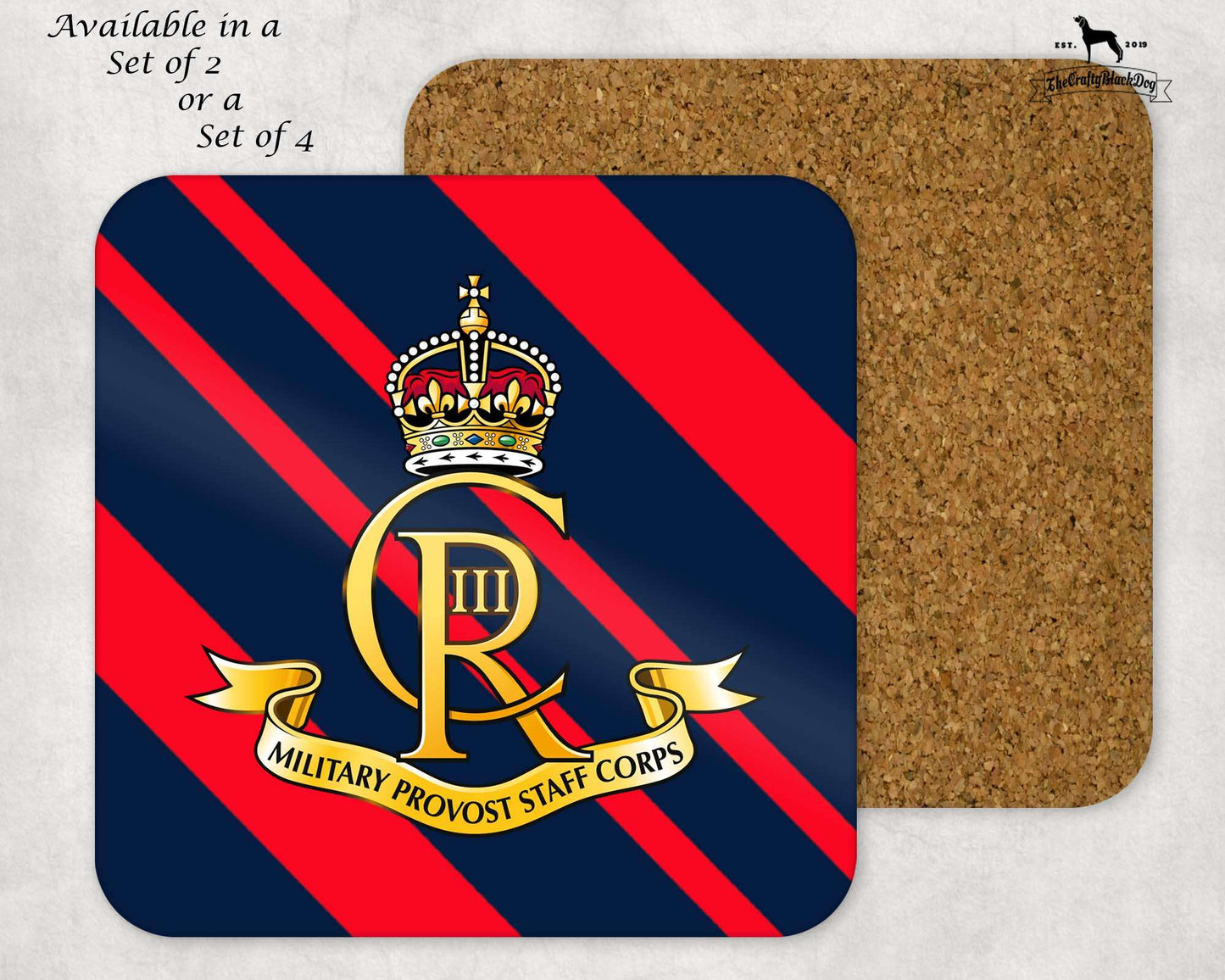 Military Provost Staff Corps - COASTER SET (New King's Crown)