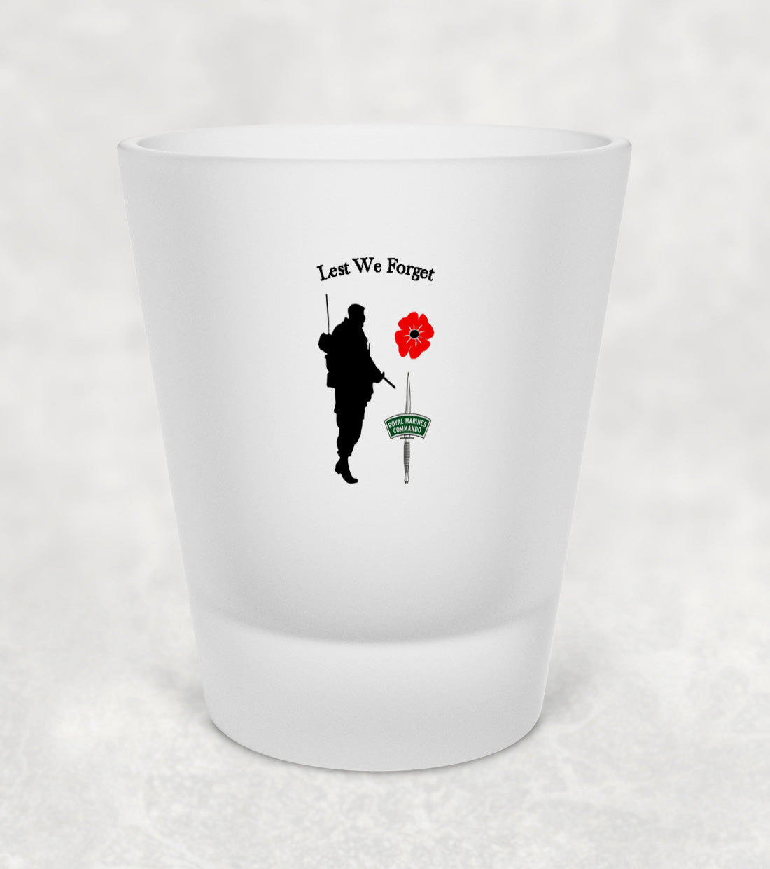 Lest We Forget - Royal Marines - Shot Glass