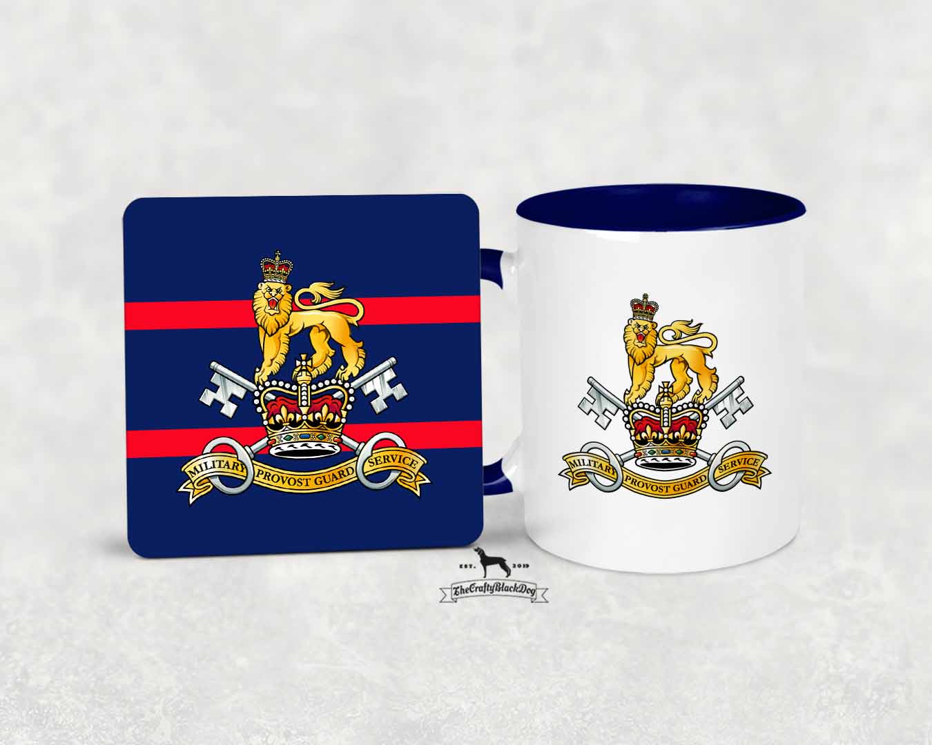 Military Provost Guard Service - MUG and COASTER SET