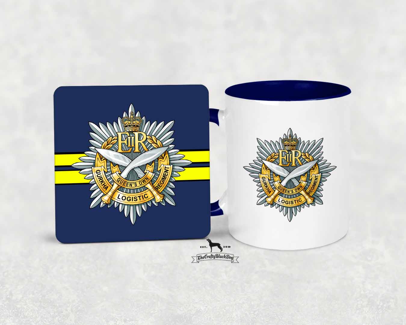 Queen's Own Gurkha Logistic Regiment RLC - MUG and COASTER SET