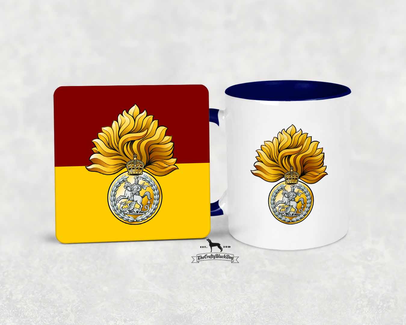 Royal Regiment of Fusiliers Crest - Mug and Coaster Set