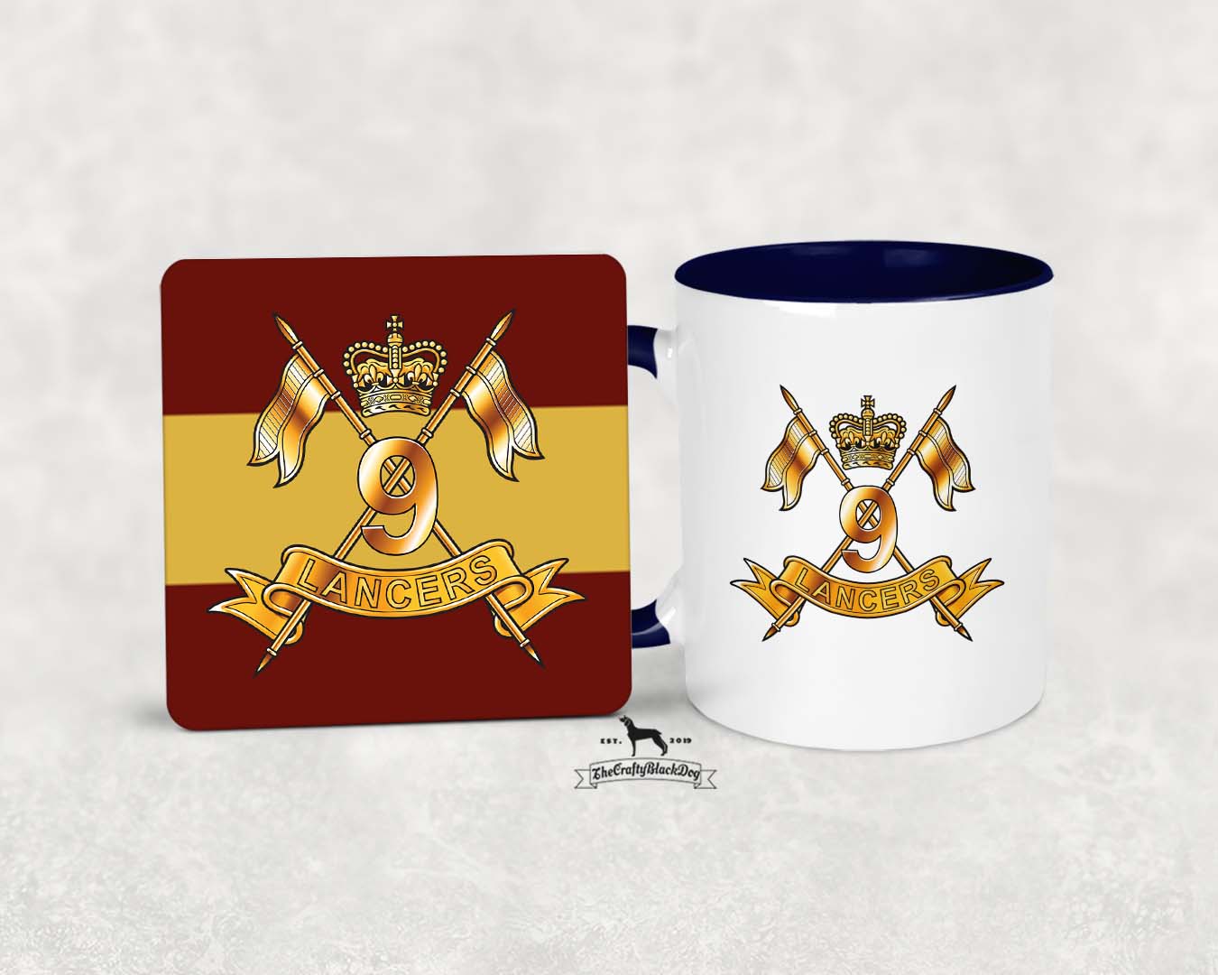 9th Queen's Royal Lancers - MUG and COASTER SET