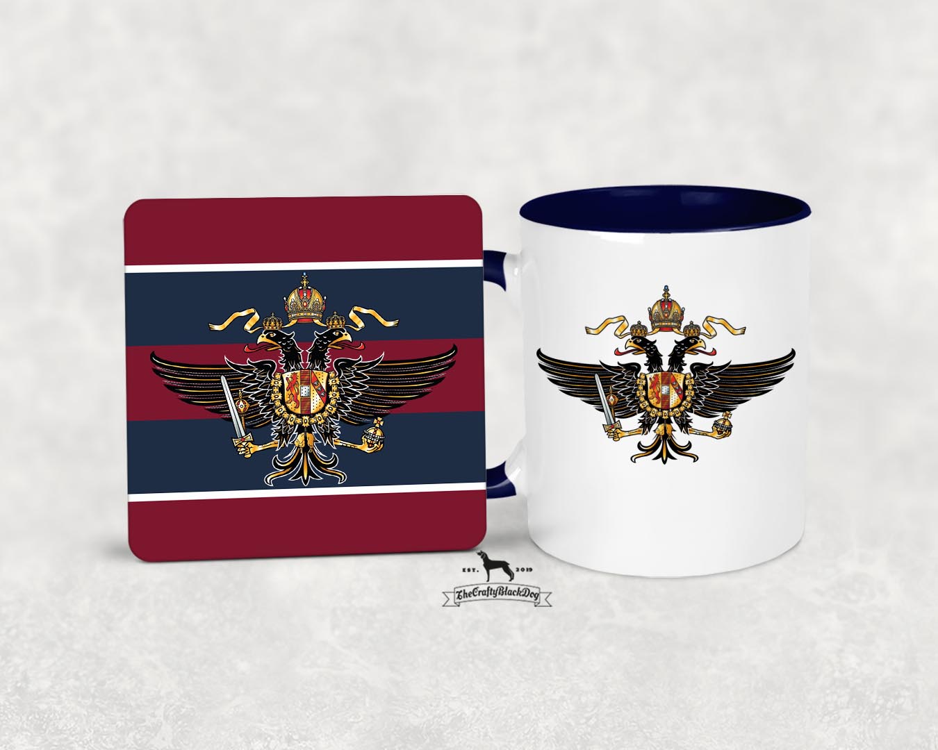 1st The Queen's Dragoon Guards - MUG and COASTER SET