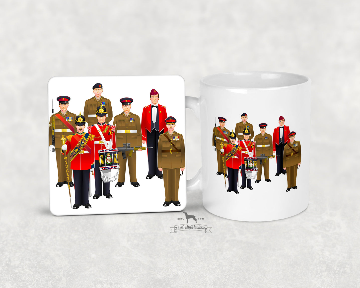 Kings Regiment - Uniform Mug and Coaster