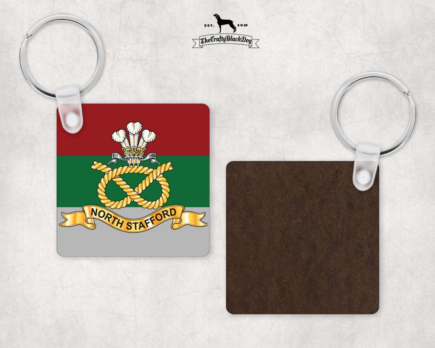 North Staffordshire Regiment - Square Key Ring