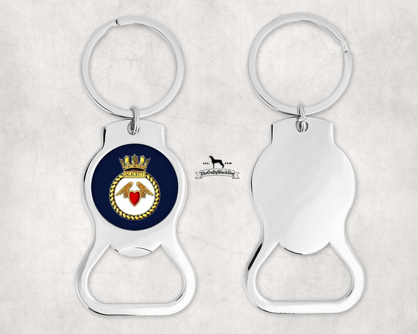 HMS Alacrity - Bottle Opener Keyring