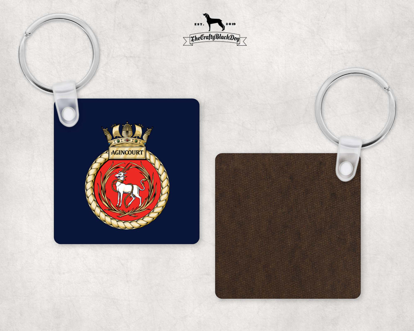 HMS Agincourt - Square Key Ring