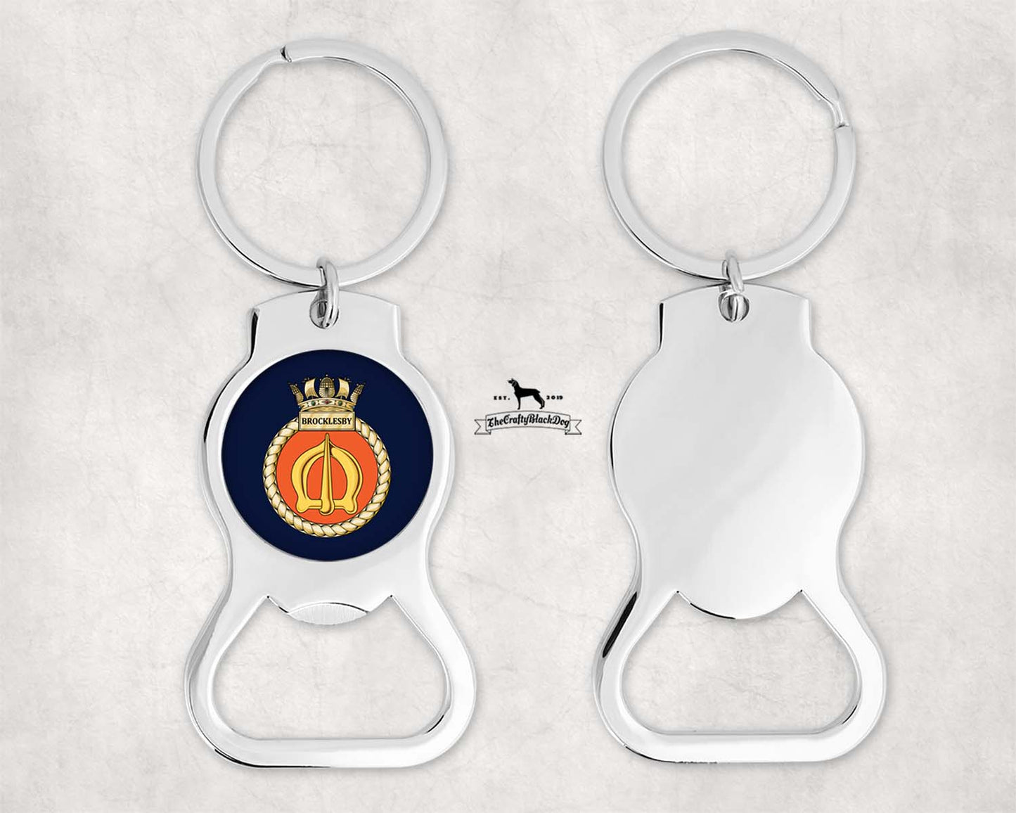 HMS Brocklesby - Bottle Opener Keyring