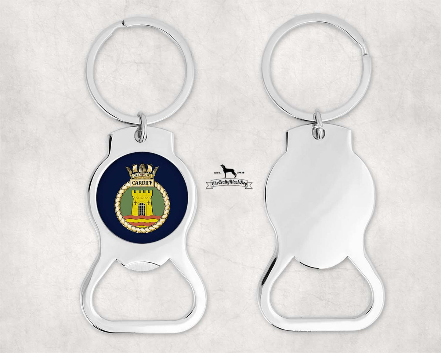HMS Cardiff - Bottle Opener Keyring