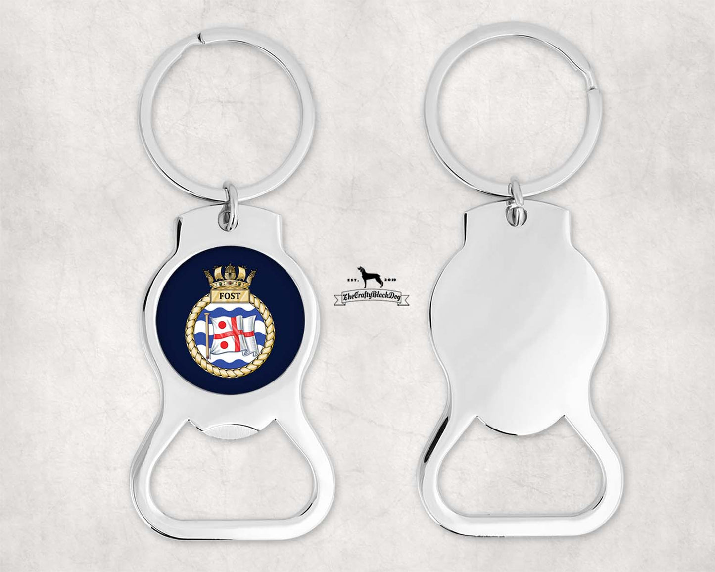 Flag Officer Sea Training FOST - Bottle Opener Keyring