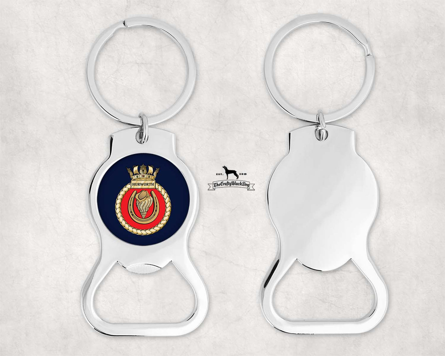 HMS Hurworth - Bottle Opener Keyring