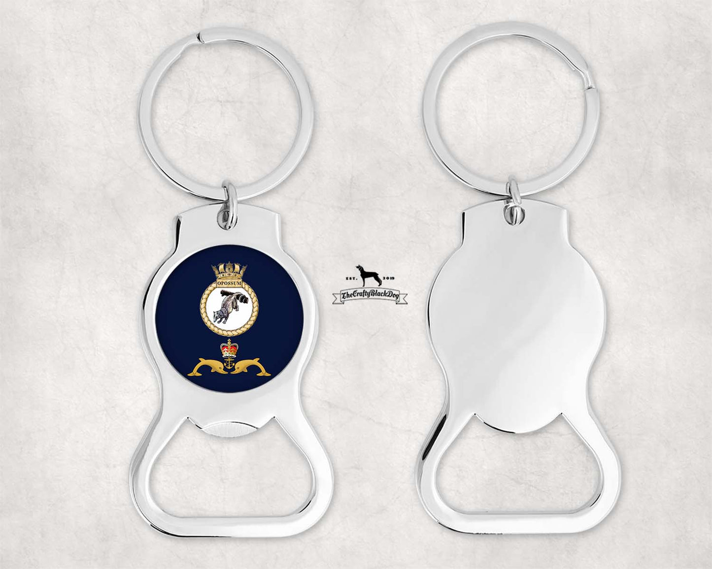 HMS Opossum - Bottle Opener Keyring