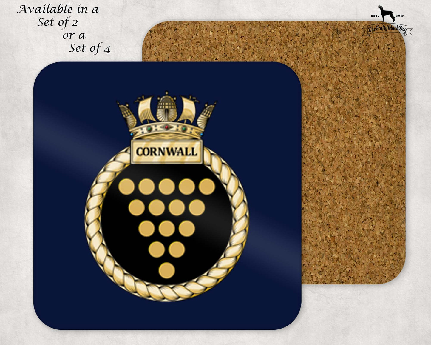 HMS Cornwall - Coaster Set