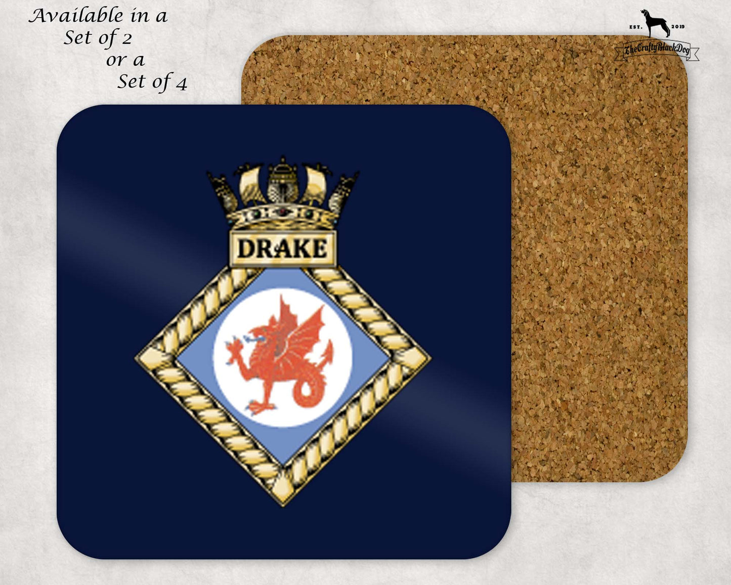 HMS Drake (HMNB Devonport) - Coaster Set