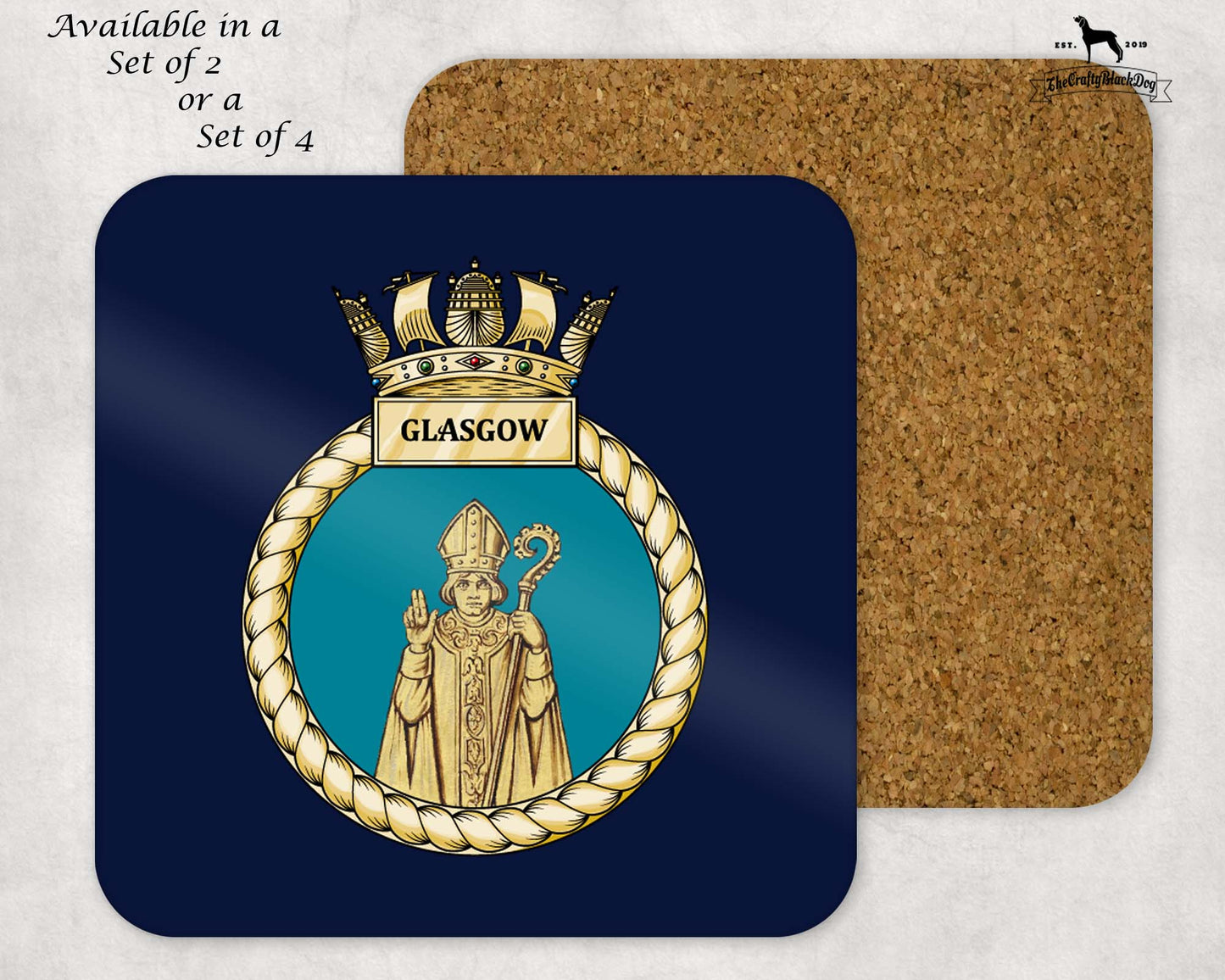 HMS Glasgow - Coaster Set