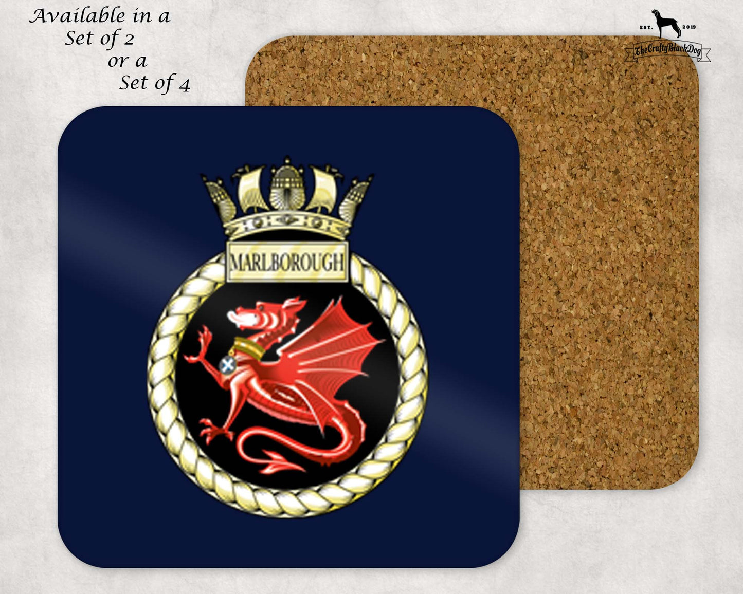 HMS Marlborough - Coaster Set