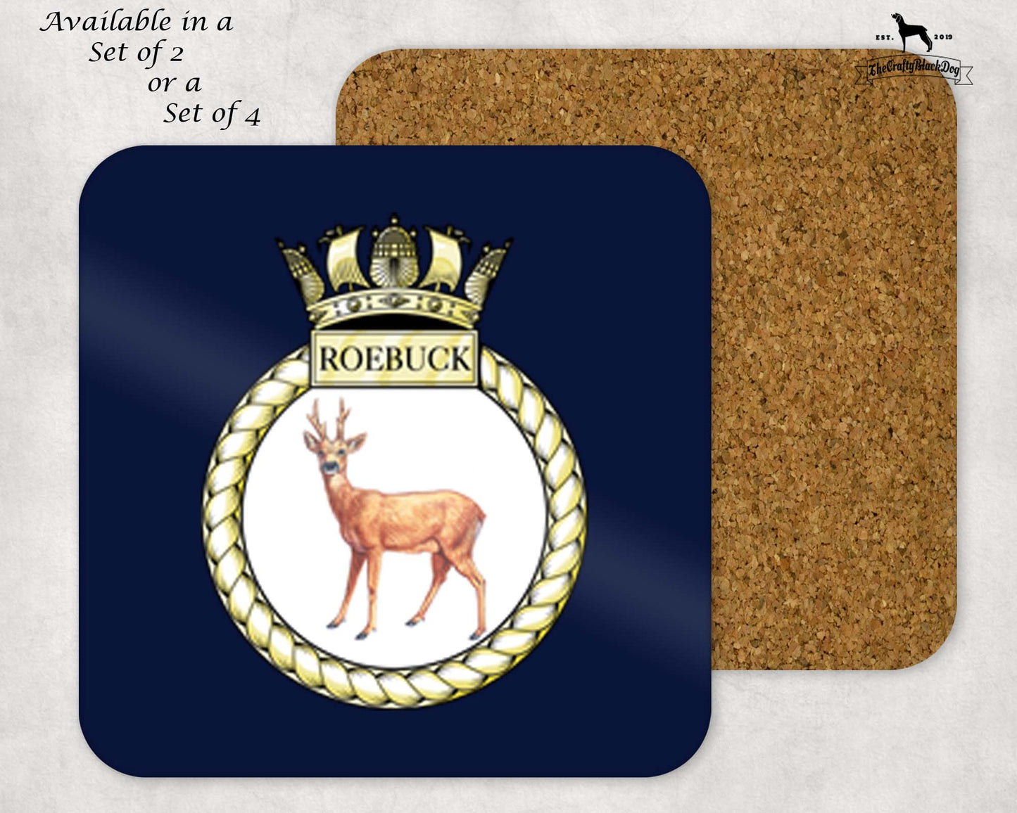 HMS Roebuck - Coaster Set