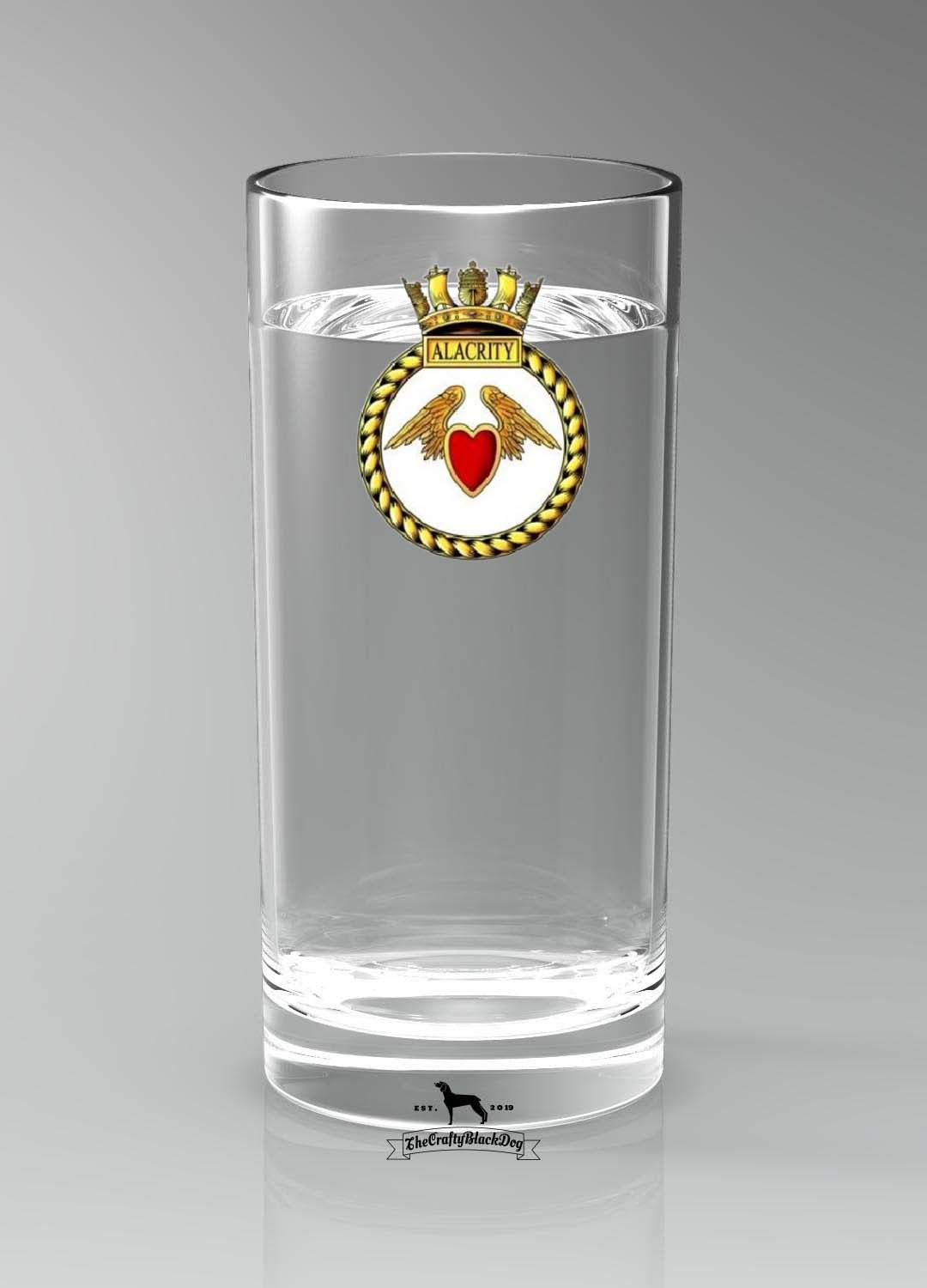 HMS Alacrity - Straight Gin/Mixer/Water Glass