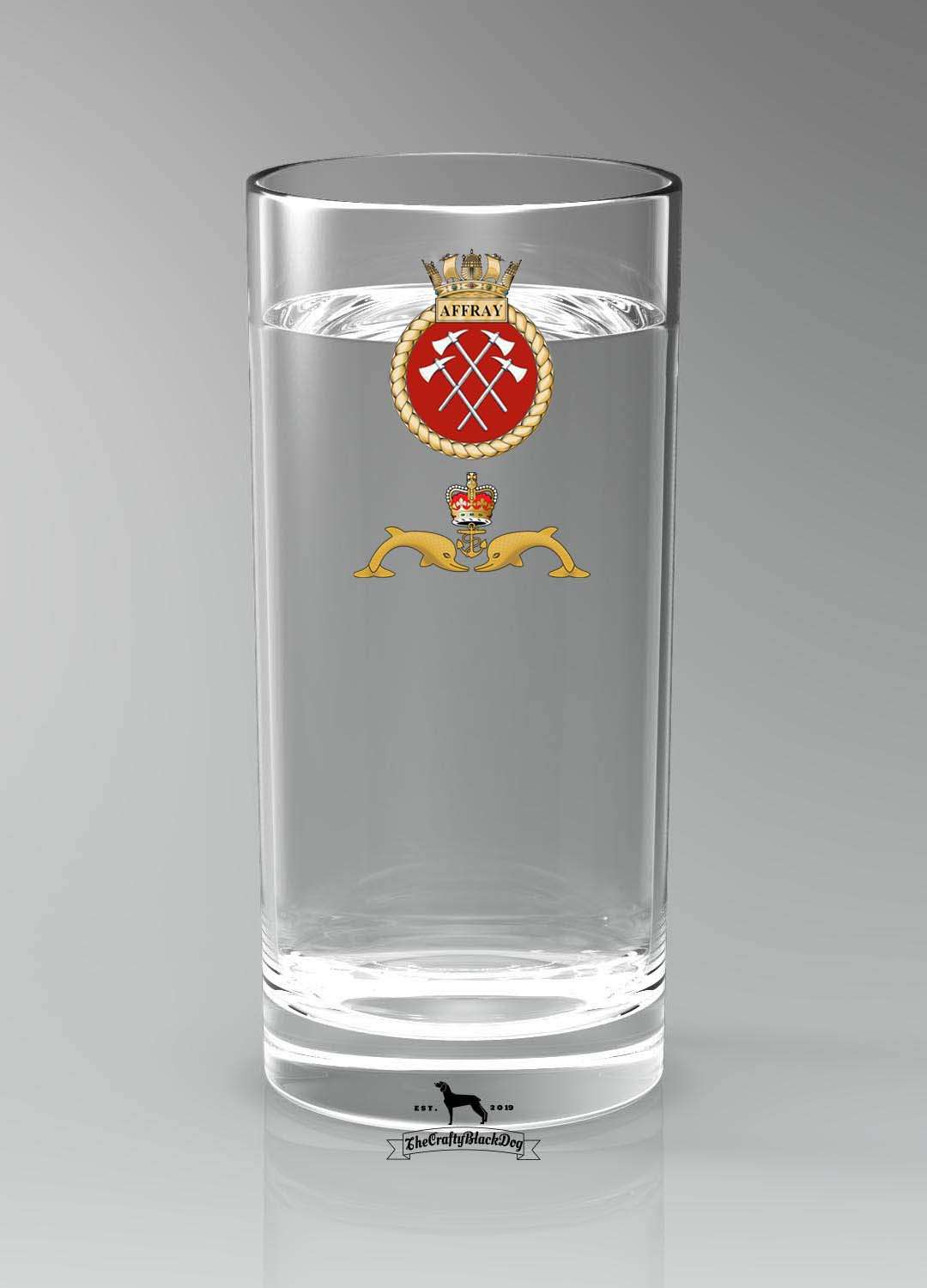 HMS Affray - Straight Gin/Mixer/Water Glass